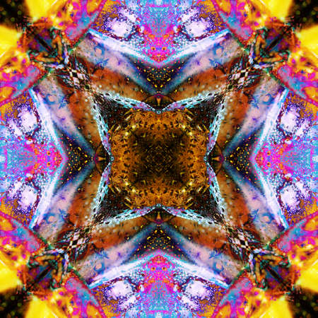 Art abstract design. Vivid, color, mirror pattern.の写真素材