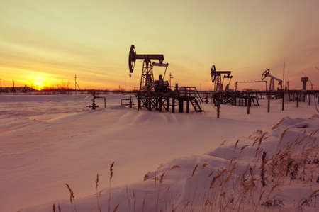 Pump jack. Extraction of oil. Petroleum concept.の写真素材