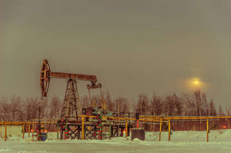 Pump jack. Extraction of oil. Petroleum concept.の写真素材