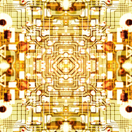 Abstract pattern with circuit board electronic elements.の写真素材