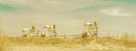 Pump jack. Extraction of oil. Petroleum concept.の写真素材