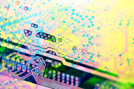 Abstract pattern with circuit board electronic elements.の写真素材