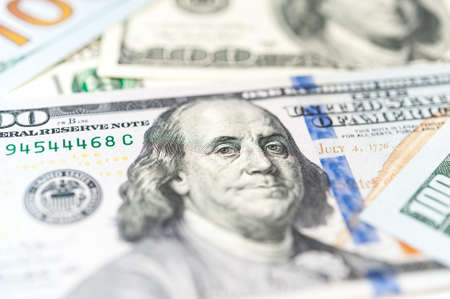 Dollars bills background. Close up cash money.の写真素材