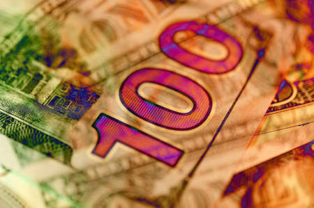 Dollars bills background. Close up cash money.の写真素材