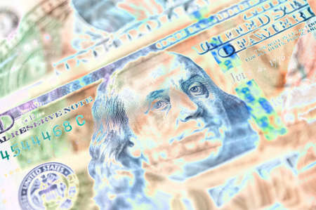 Dollars bills background. Close up cash money.の写真素材