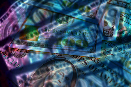 Dollars bills background. Close up cash money.の写真素材