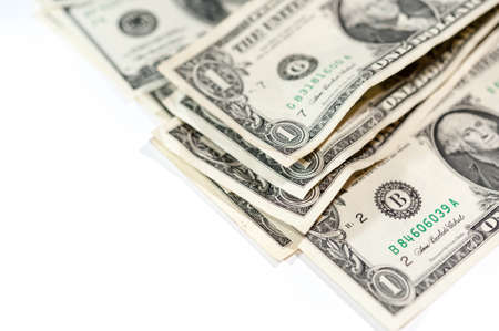 Dollars bills background. Close up cash money.