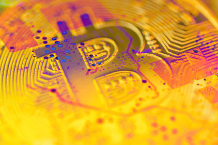 Economy trends virtual digital currency abstract background.の写真素材