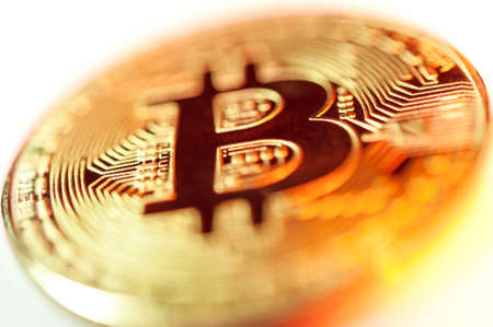 Bitcoin. Economy trends virtual digital currency  background.の写真素材