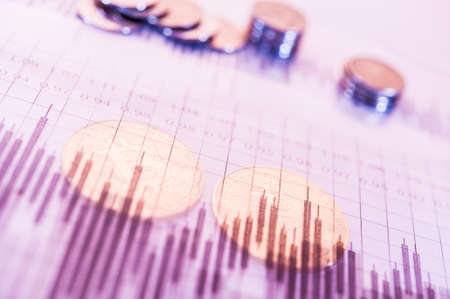 Economy trends virtual digital currency abstract background.の写真素材