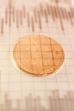 Economy trends virtual digital currency abstract background.の写真素材