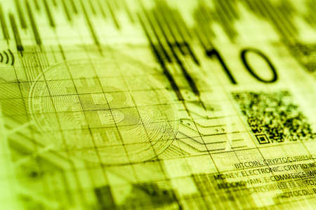 Economy trends virtual digital currency abstract background.の写真素材