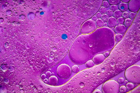 Colourful oil ink bubbles and drops. Abstract template mixed texture background. Wallpaper pattern.