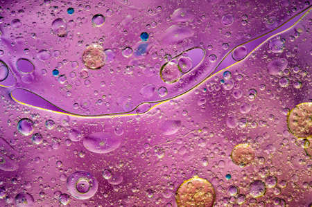 Colourful oil ink bubbles and drops. Abstract template mixed texture background. Wallpaper pattern.の写真素材