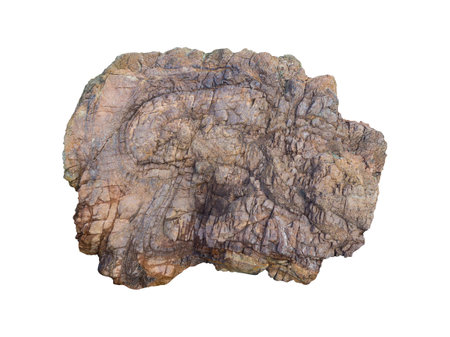 Big natural stone boulders. Isolated on white background. Beautiful textures for templates, backgrounds.の写真素材