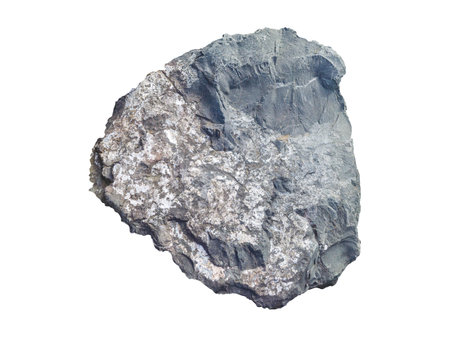 Big natural stone boulders. Isolated on white background. Beautiful textures for templates, backgrounds.の写真素材