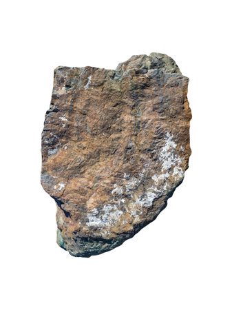 Big natural stone boulders. Isolated on white background. Beautiful textures for templates, backgrounds.の写真素材