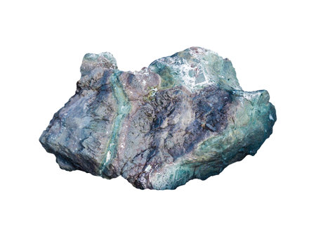 Big natural stone boulders. Isolated on white background. Beautiful textures for templates, backgrounds.の写真素材