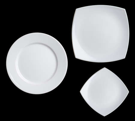 Plate on black background