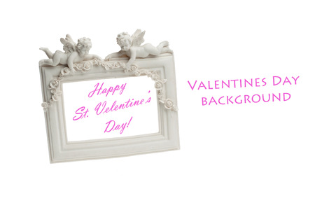 Valentines Day background with angels.の写真素材