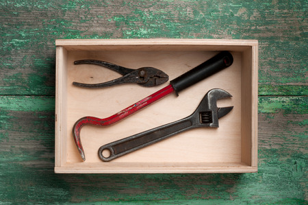 Wooden box for your packaging close upの写真素材