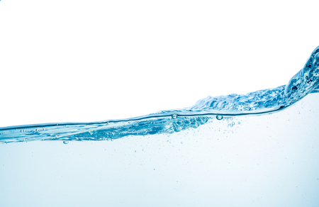Water and air bubbles over white backgroundの写真素材