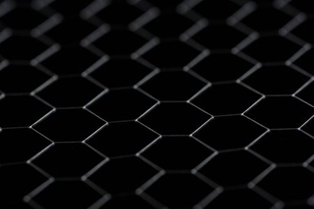 Black background of circle pattern texture close upの写真素材