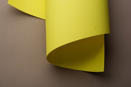 Abstract image of yellow paper rolls with copy space.の写真素材