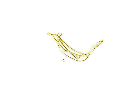 olive oil splashing isolated on white background.の写真素材