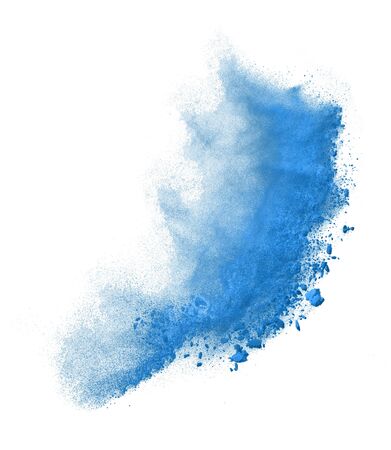 Freeze motion of dust explosion isolated on white background.の写真素材
