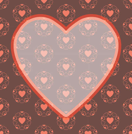 valentine day red heart frame pattern background,vector Illustration EPS10のイラスト素材