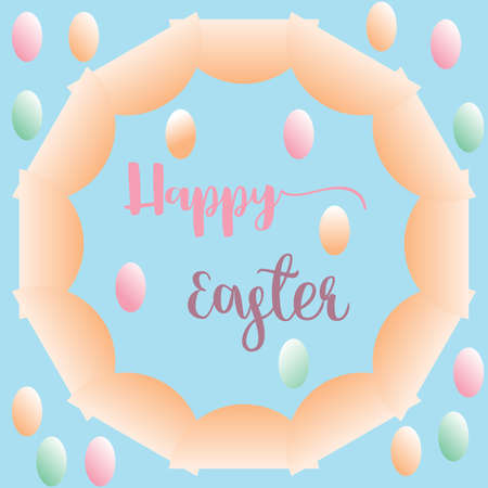 colorful eggs greeting card easter background,vector Illustration EPS10のイラスト素材