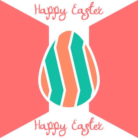 happy easter egg flat design background,vector Illustration EPS10のイラスト素材