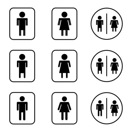 toilet sign design icons set,vector Illustration EPS10のイラスト素材