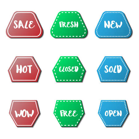 sale advertise badge sticker label set,vector Illustration EPS10のイラスト素材