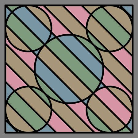 circle stripe and black line shape pattern,vector Illustration EPS10のイラスト素材