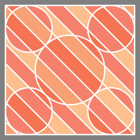 Orange tone stripe shape and white line pattern,vector Illustration EPS10のイラスト素材