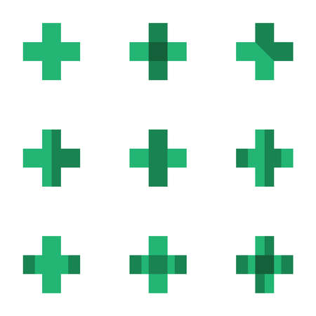 Pharmacy sign flat icons set,vector Illustration EPS10のイラスト素材