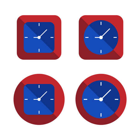 Several style of clock icons set,vector Illustration EPS10のイラスト素材