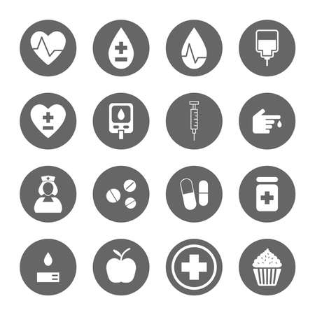Diabetes icons set,vector Illustration EPS10のイラスト素材