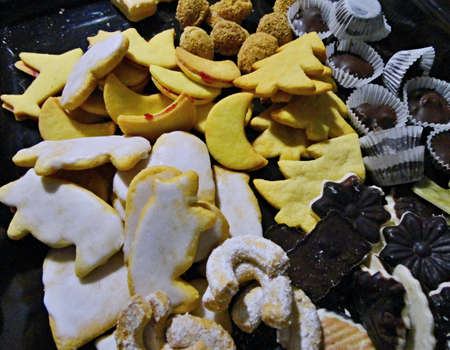 various christmas sweets home madeの写真素材