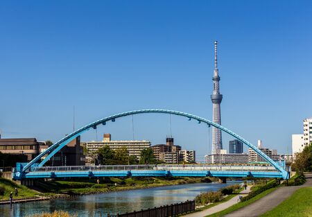 Tokyo skytree with blue sky Tokyo,Japanのeditorial素材