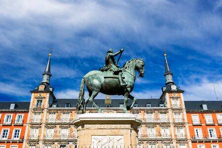 Madrid in summer at Plaza Mayor , Spainのeditorial素材