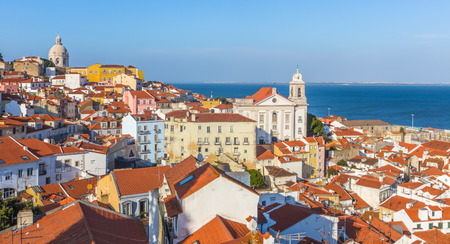 Lisbon skyline from alfamaのeditorial素材