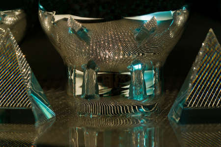glass objects vacuum tube reflectionsの写真素材