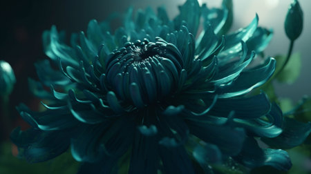 Beautiful abstract green floral design, Generative AIの素材