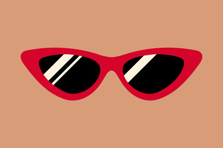 Cat eyes sunglassesのイラスト素材