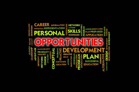 Business wording concept, opportunitiesの写真素材