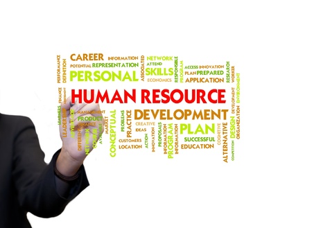 Business woman use hand drawing text on whiteboard, professionalの写真素材