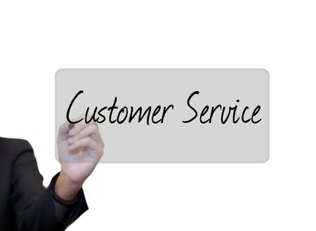 Business woman use hand drawing text on whiteboardの写真素材
